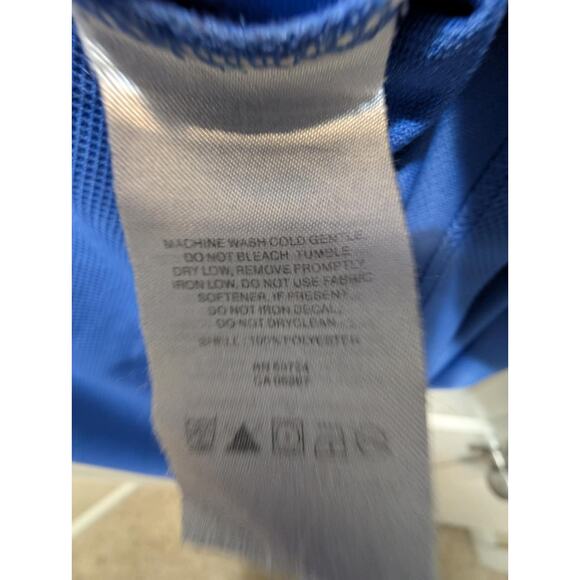 Columbia Men's L Solid Blue Short Sleeve Omni-Shade PFG Fishing Polo Shirt Golf - Picture 8 of 8